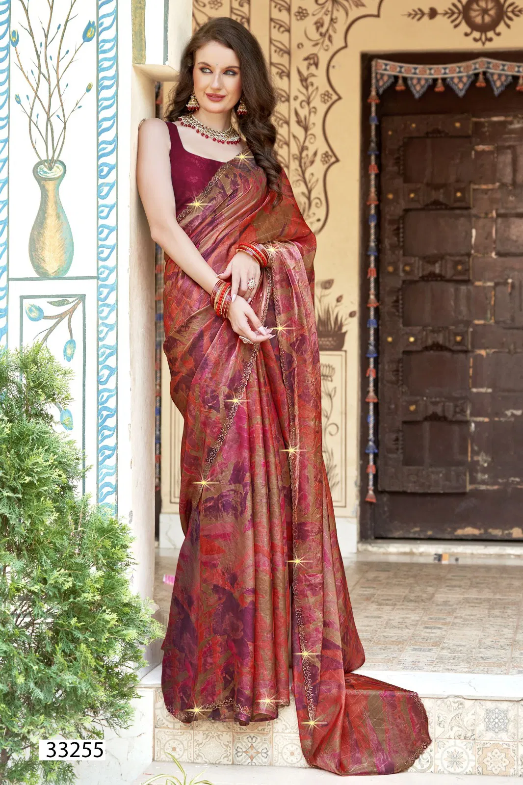 Karuna Vol 9 By Vallabhi Chiffon Printed Wholesale Saree Suppliers In Mumbai